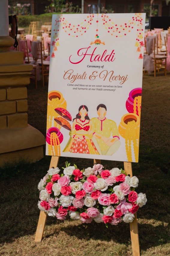 Anjali and Neeraj — the haldi ceremony