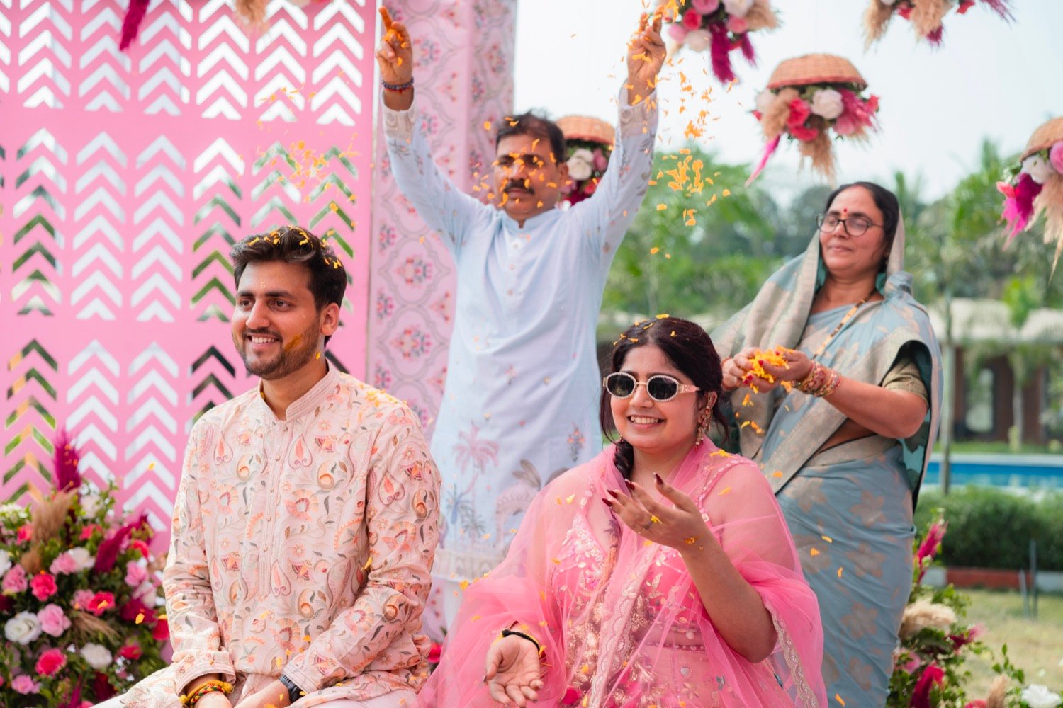 Anjali and Neeraj — the haldi ceremony