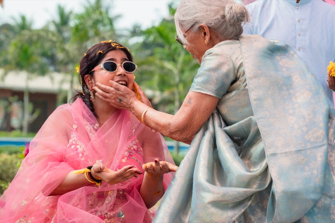 Anjali and Neeraj — the haldi ceremony