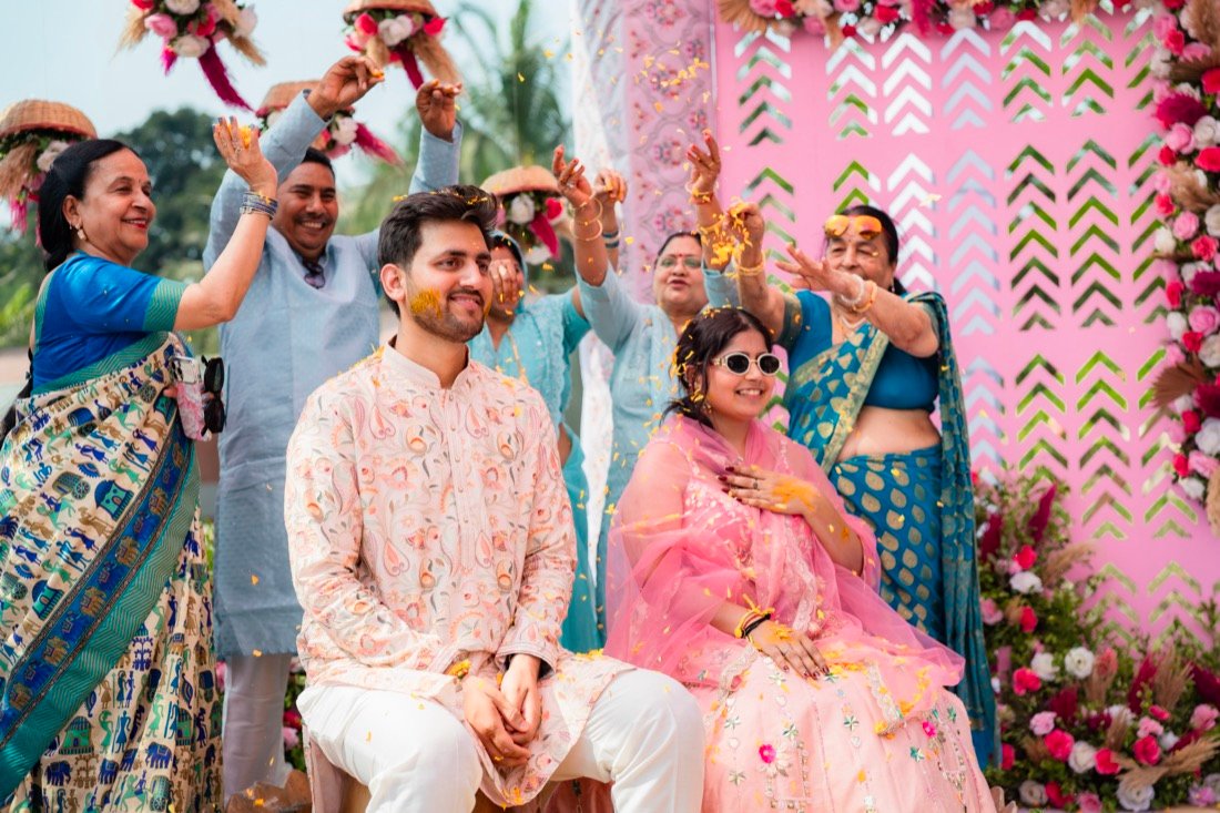Anjali and Neeraj — the haldi ceremony