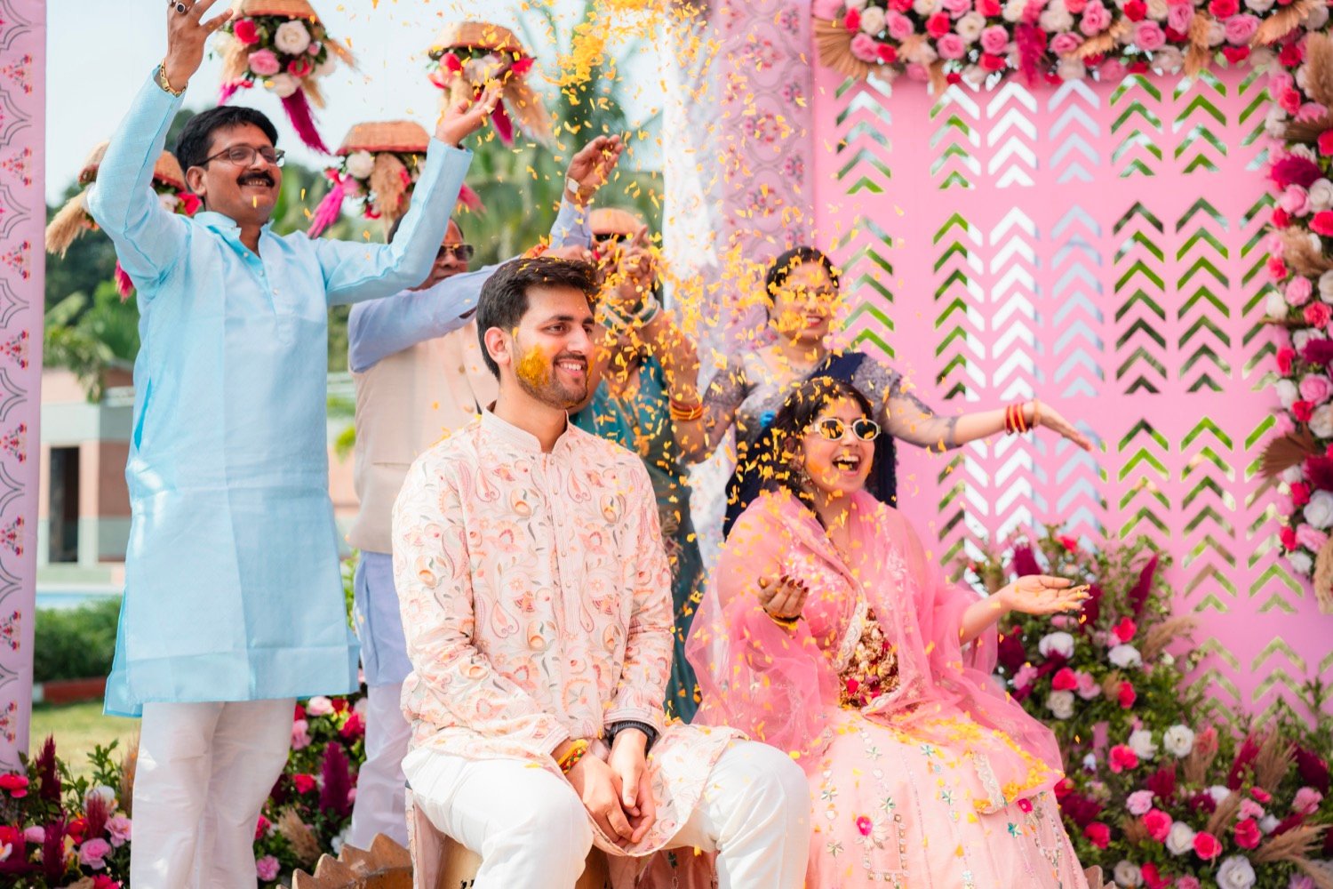 Anjali and Neeraj — the haldi ceremony