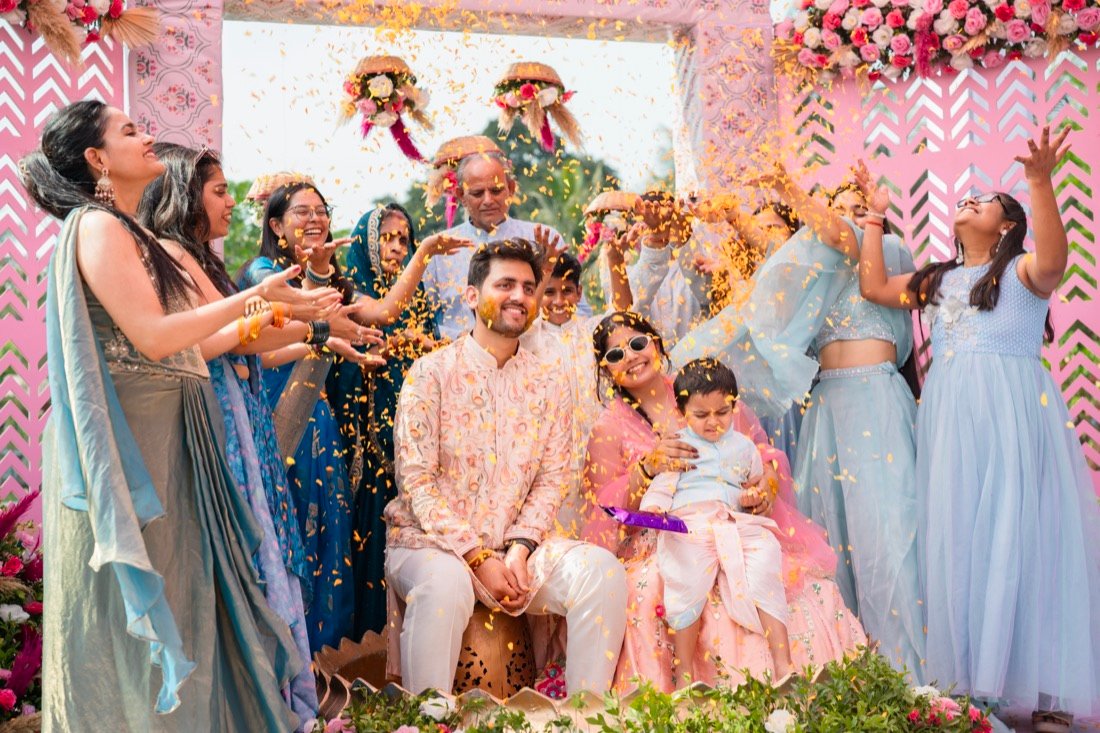 Anjali and Neeraj — the haldi ceremony