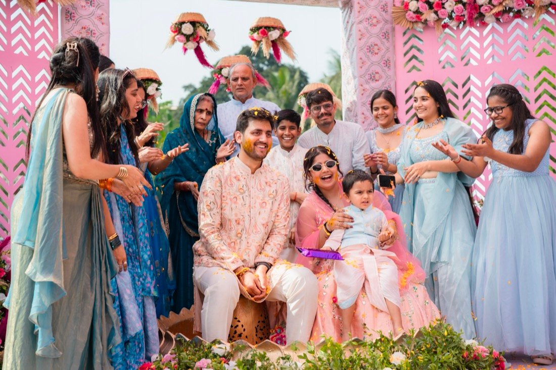 Anjali and Neeraj — the haldi ceremony