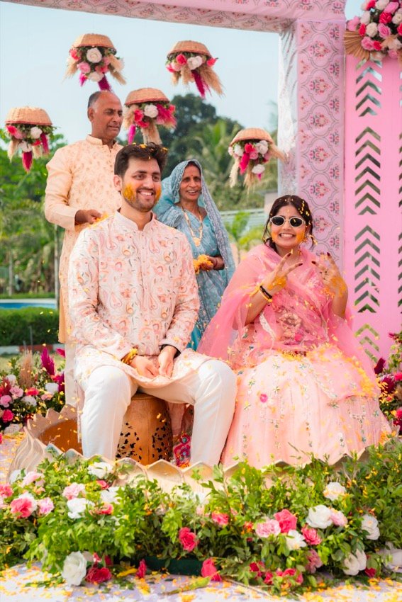 Anjali and Neeraj — the haldi ceremony