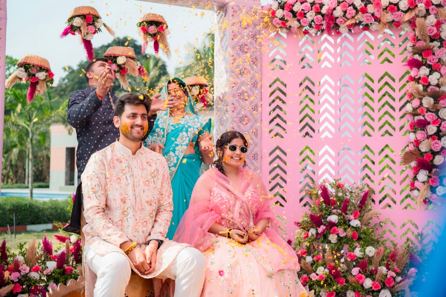 Anjali and Neeraj — the haldi ceremony