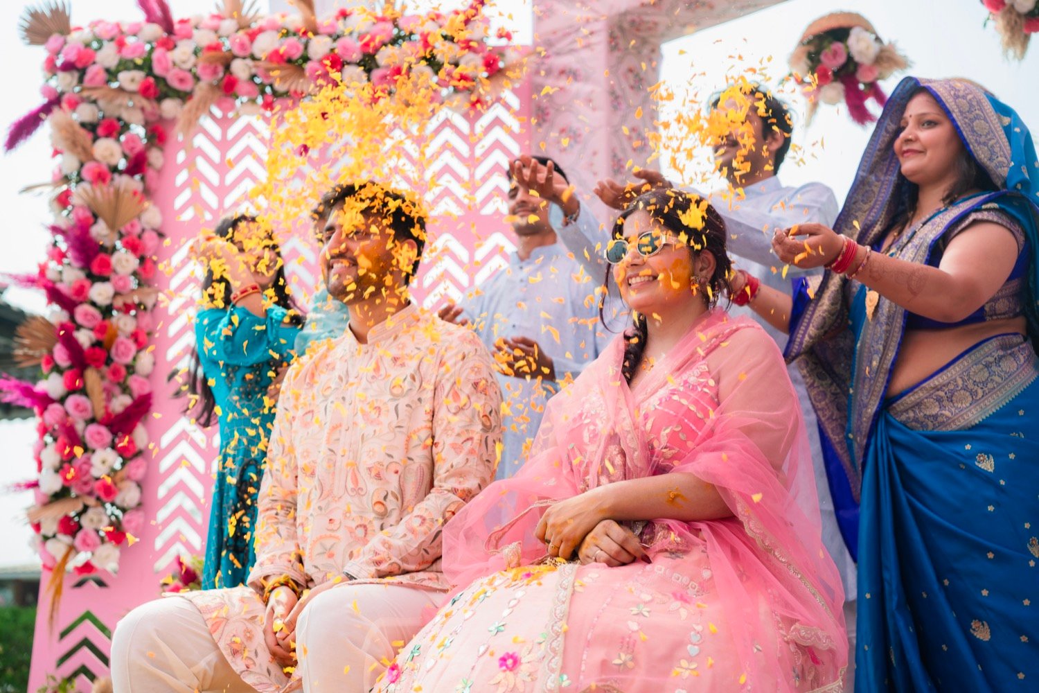 Anjali and Neeraj — the haldi ceremony