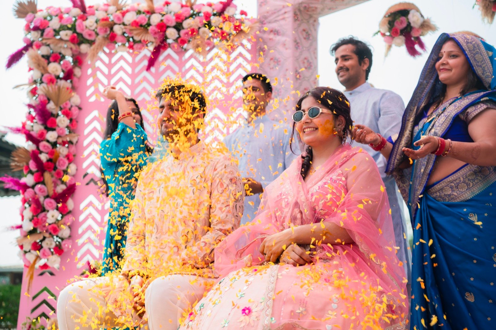 Anjali and Neeraj — the haldi ceremony