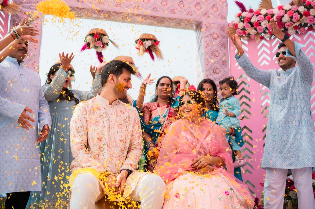 Anjali and Neeraj — the haldi ceremony