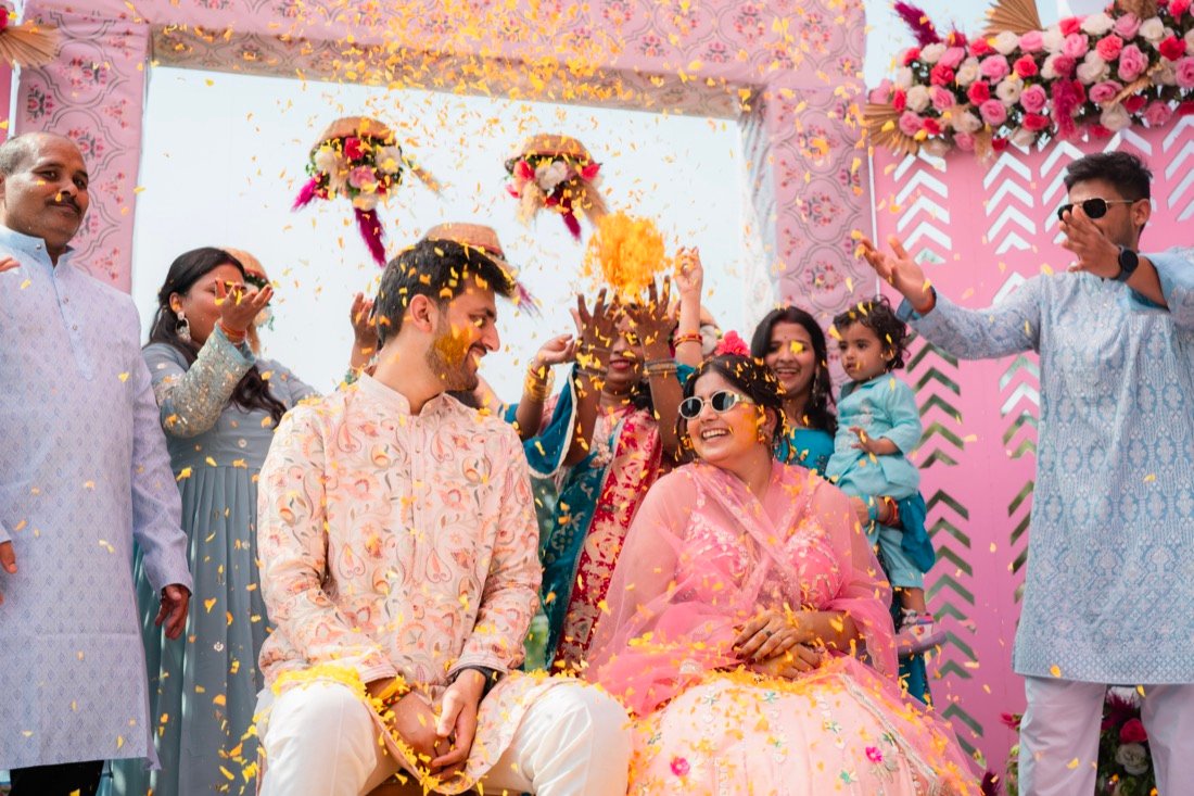 Anjali and Neeraj — the haldi ceremony
