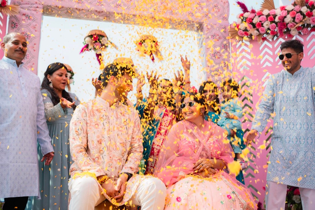 Anjali and Neeraj — the haldi ceremony