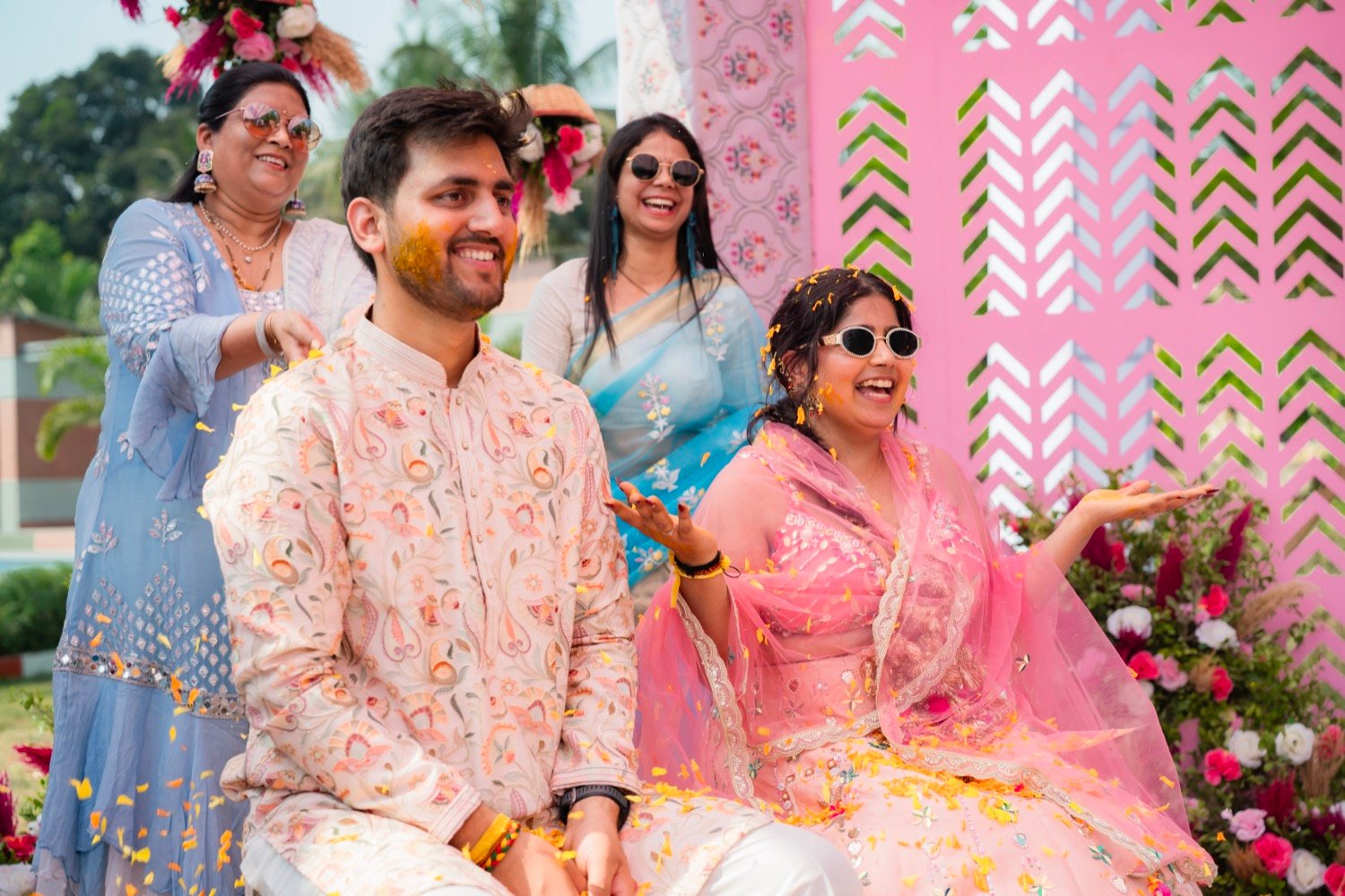 Anjali and Neeraj — the haldi ceremony