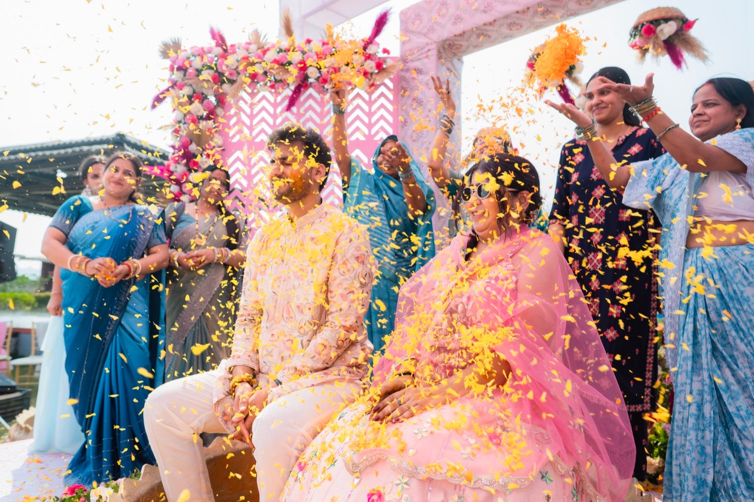 Anjali and Neeraj — the haldi ceremony