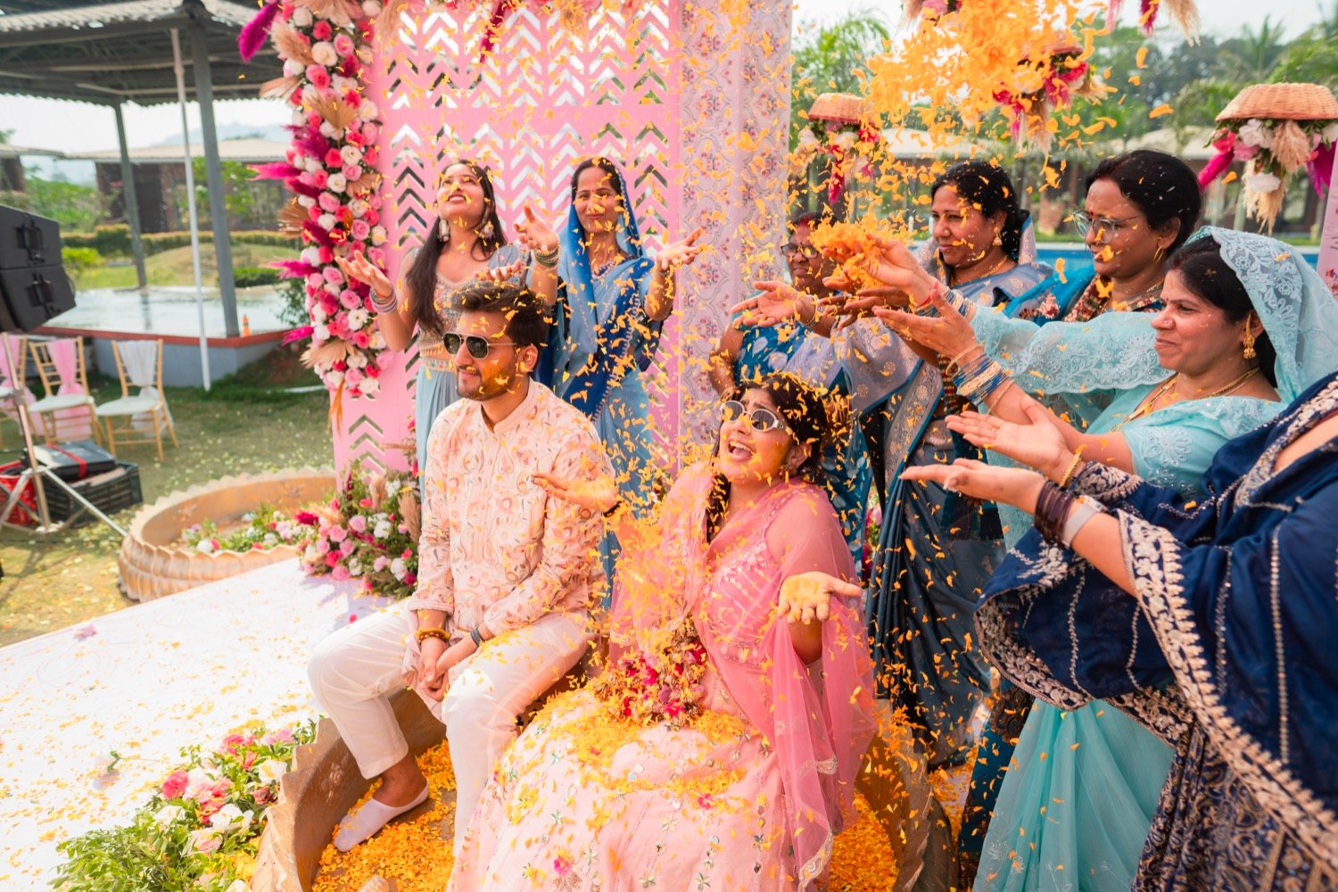 Anjali and Neeraj — the haldi ceremony