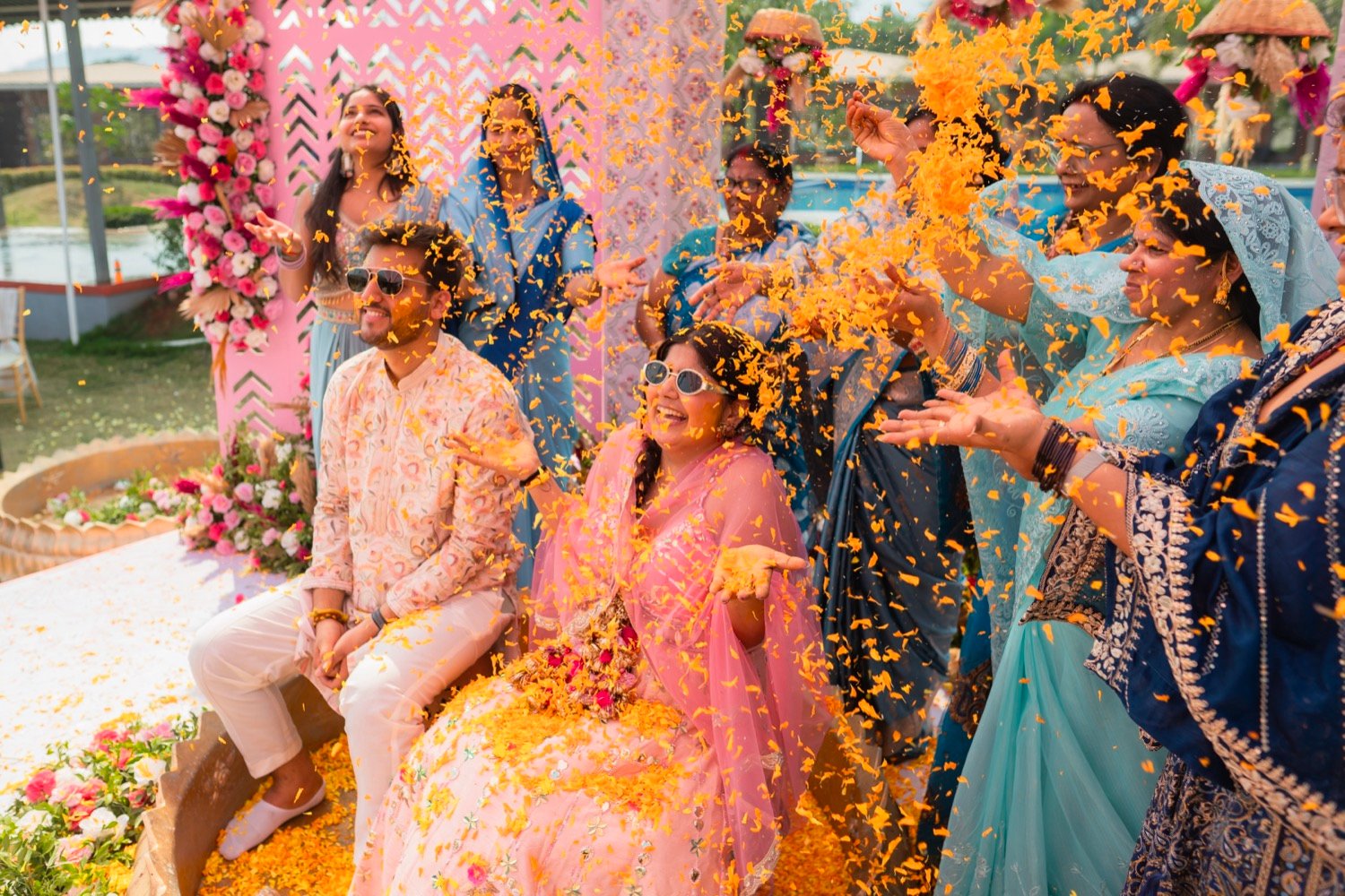 Anjali and Neeraj — the haldi ceremony