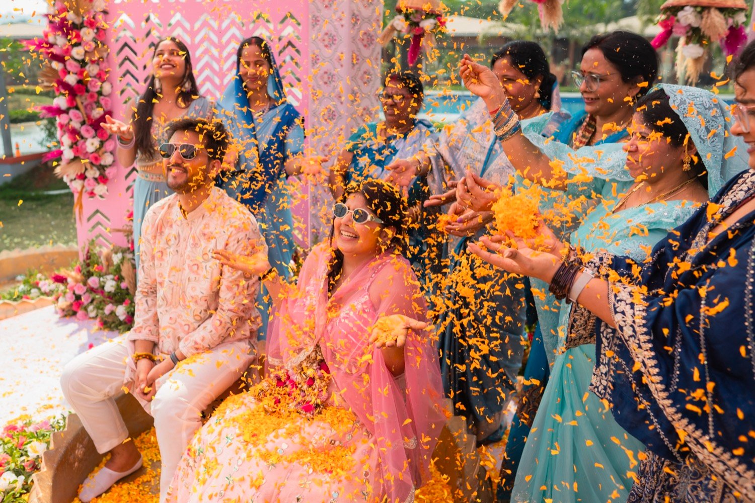 Anjali and Neeraj — the haldi ceremony