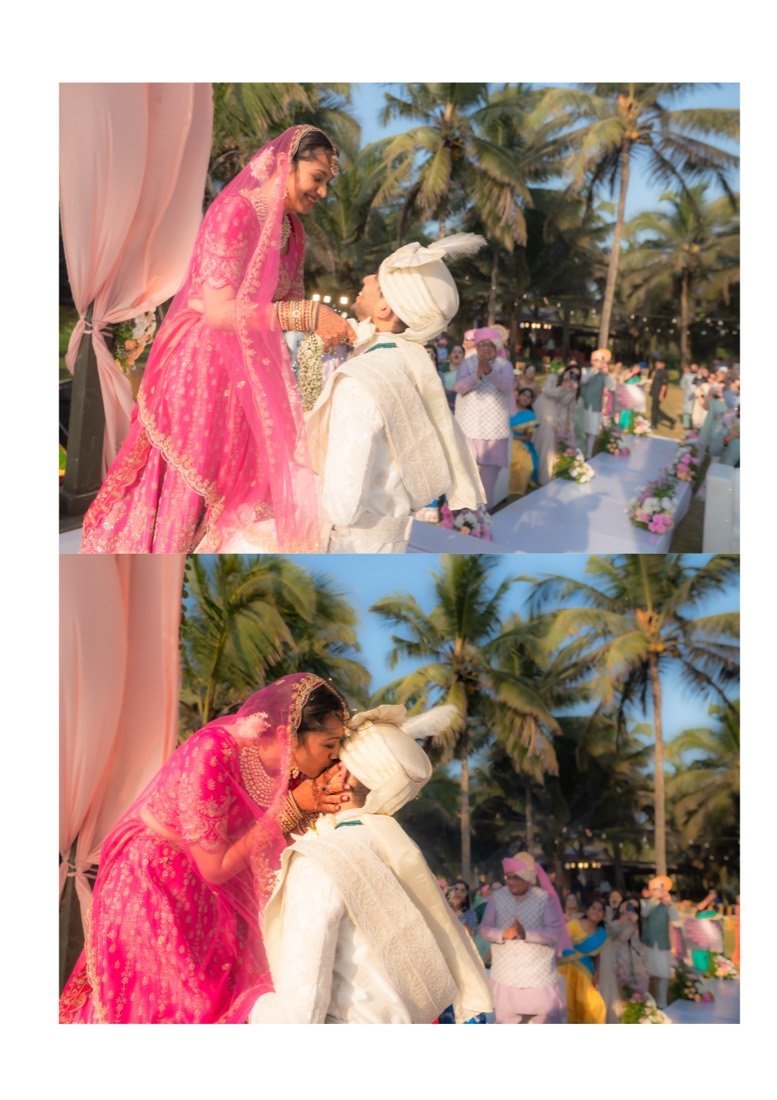 Achaman and Saumya after the ceremony