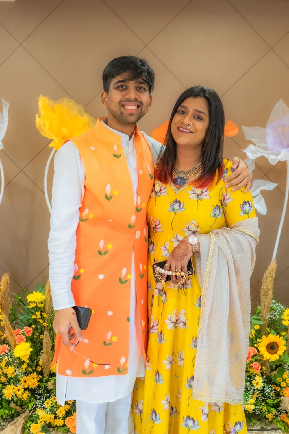 Achaman and Saumya — the haldi ceremony