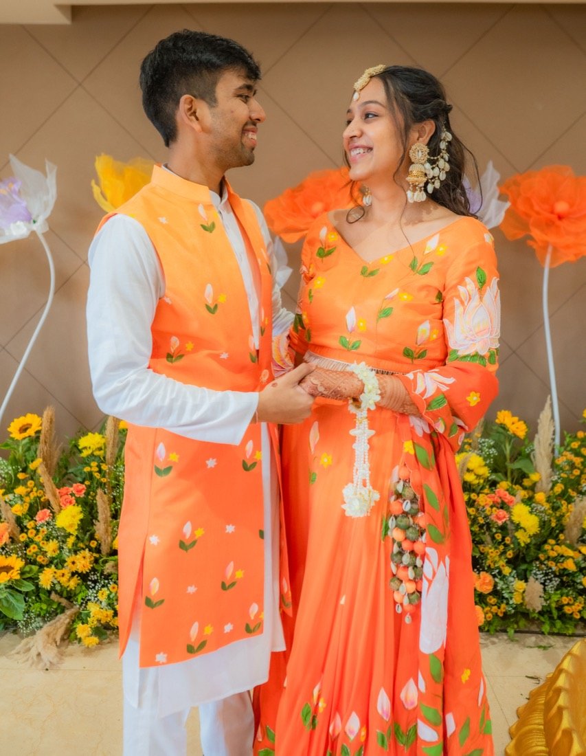 Achaman and Saumya — the haldi ceremony