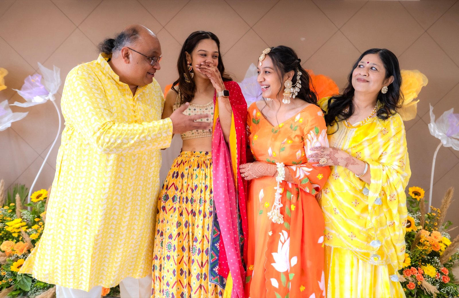 Achaman and Saumya — the haldi ceremony