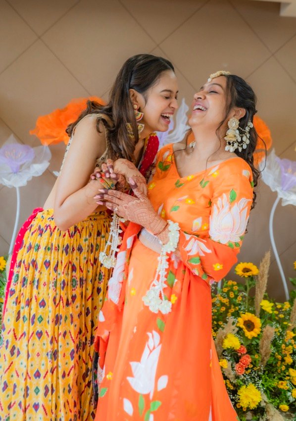 Achaman and Saumya — the haldi ceremony
