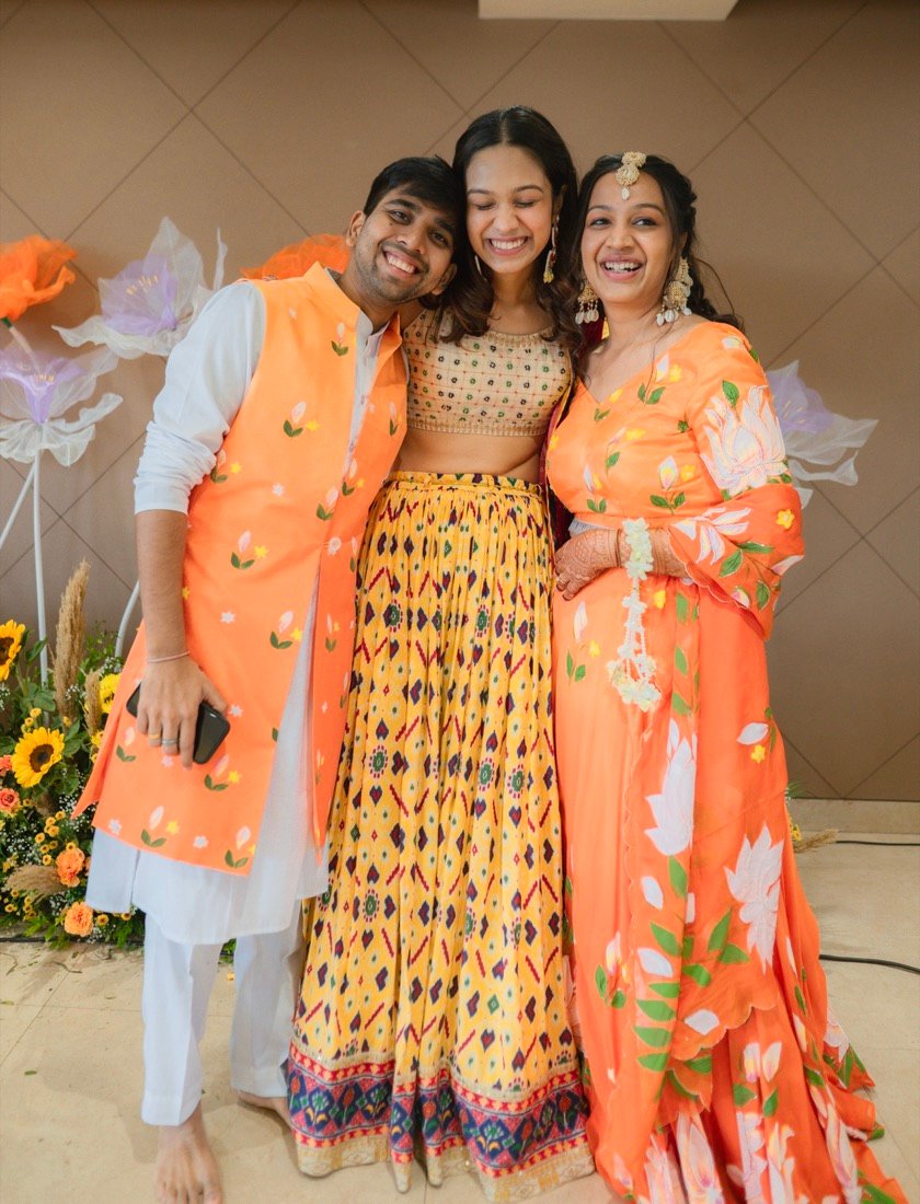 Achaman and Saumya — the haldi ceremony