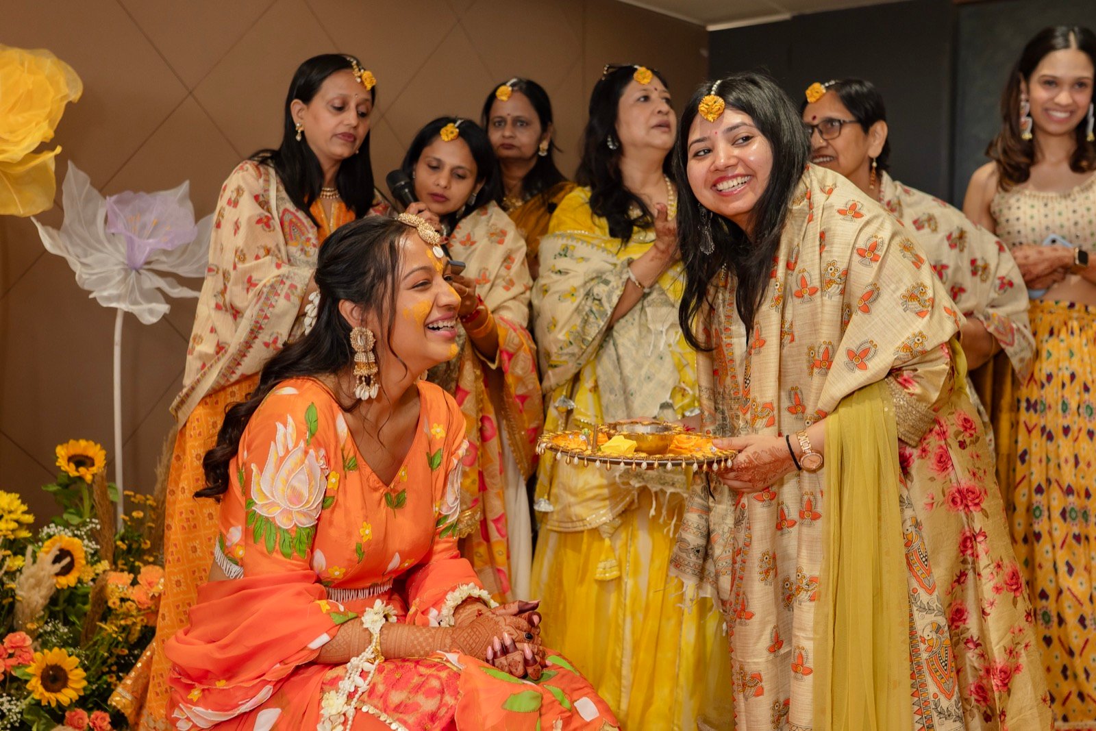 Achaman and Saumya — the haldi ceremony