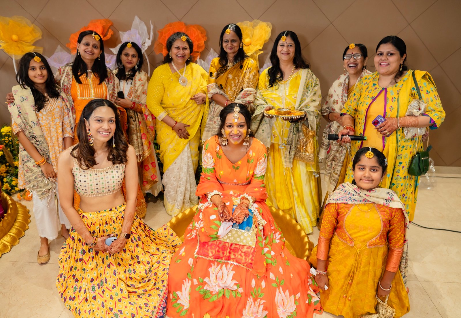 Achaman and Saumya — the haldi ceremony