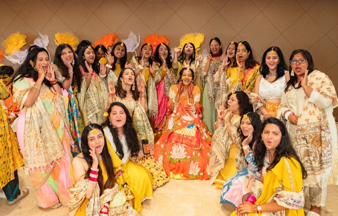 Achaman and Saumya — the haldi ceremony