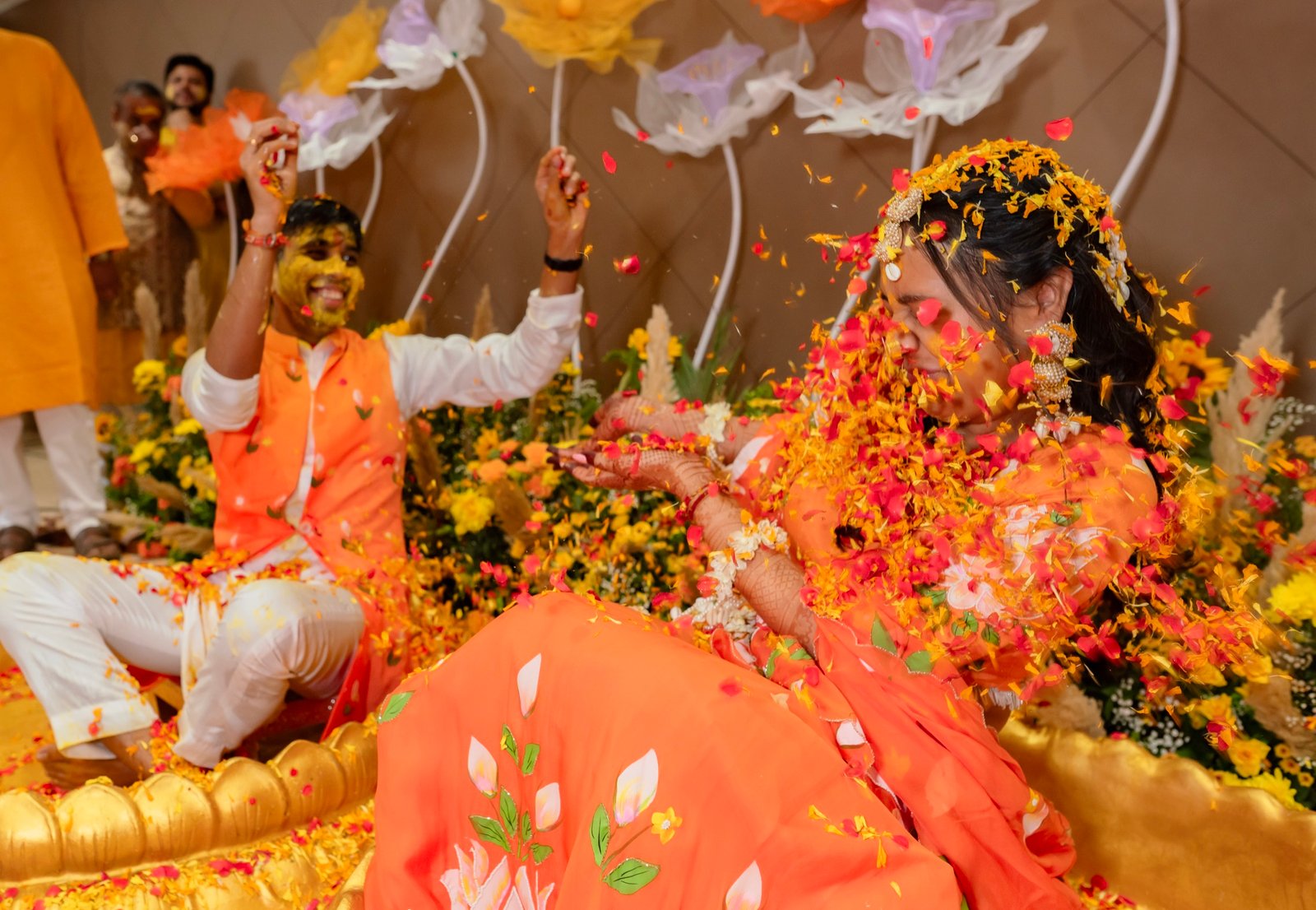 Achaman and Saumya — the haldi ceremony