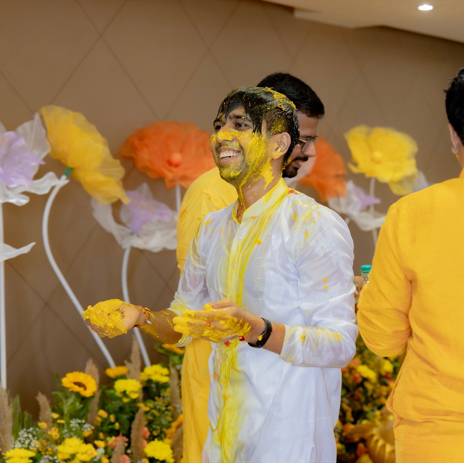 Achaman and Saumya — the haldi ceremony