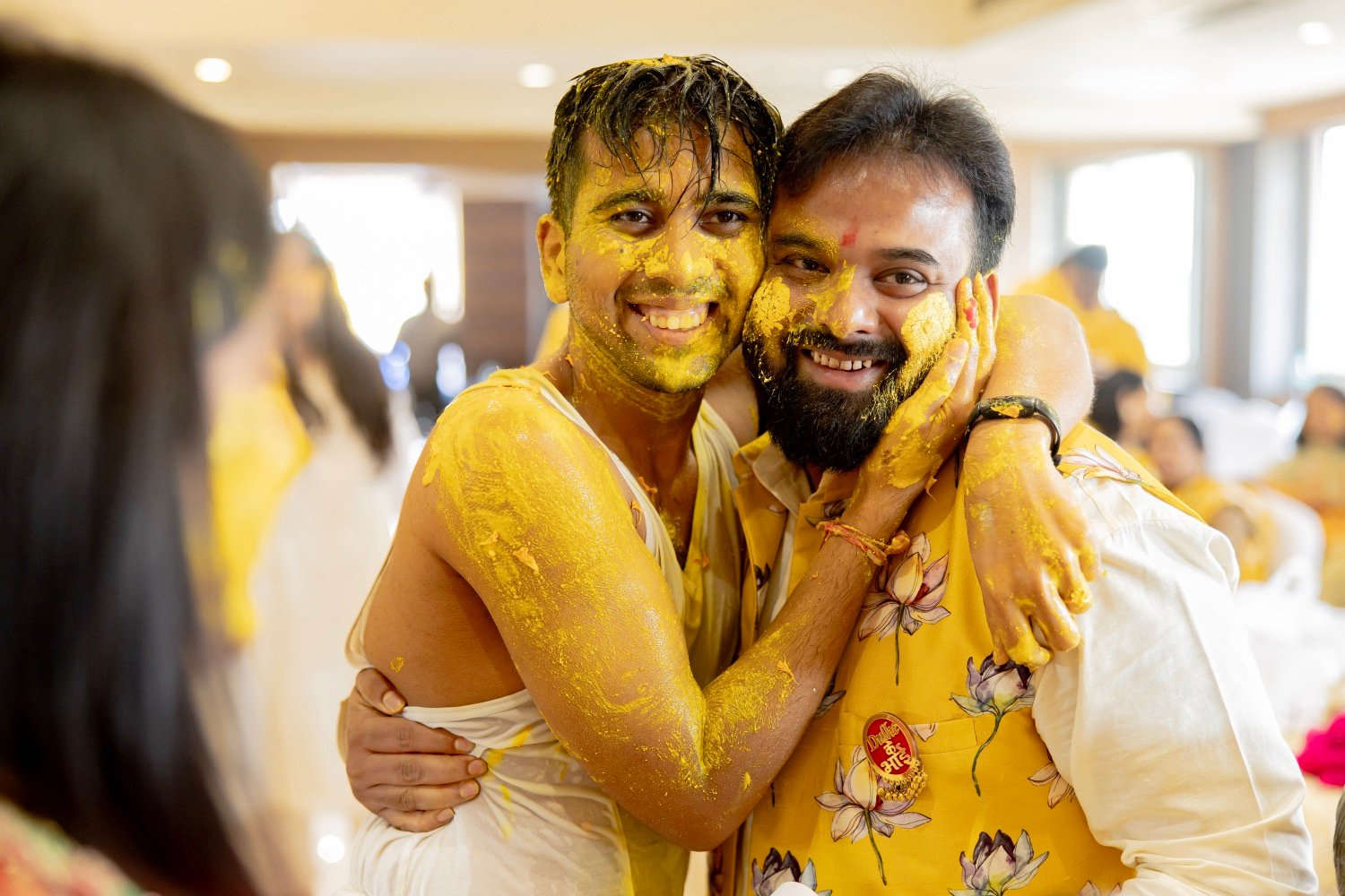 Achaman and Saumya — the haldi ceremony