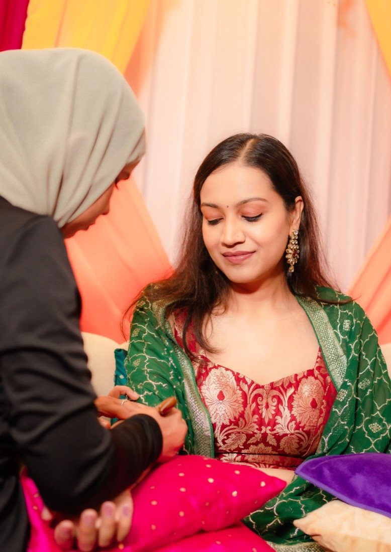 Achaman and Saumya — the mehendi