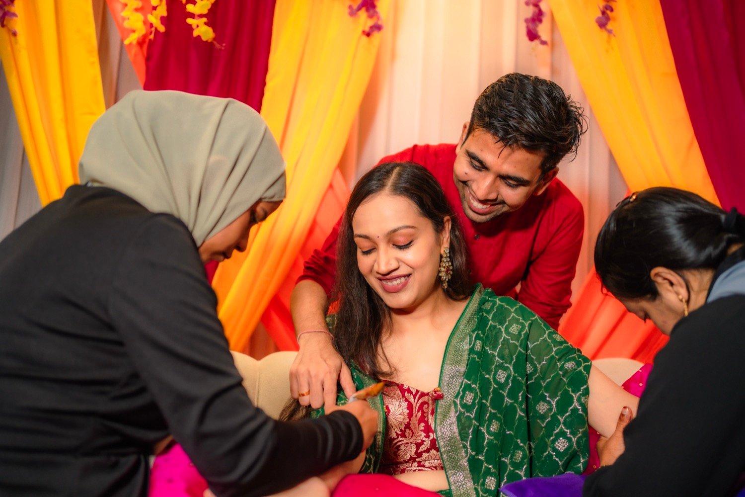 Achaman and Saumya — the mehendi