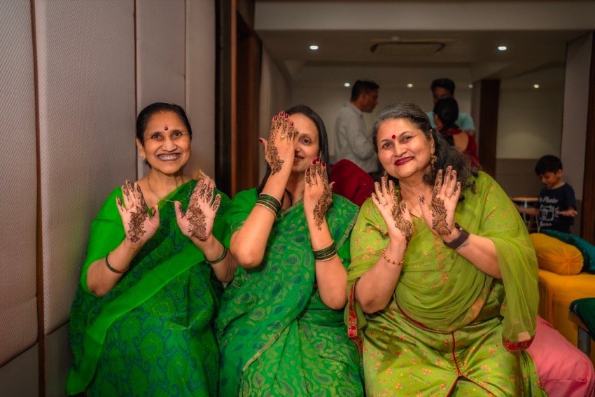 Achaman and Saumya — the mehendi