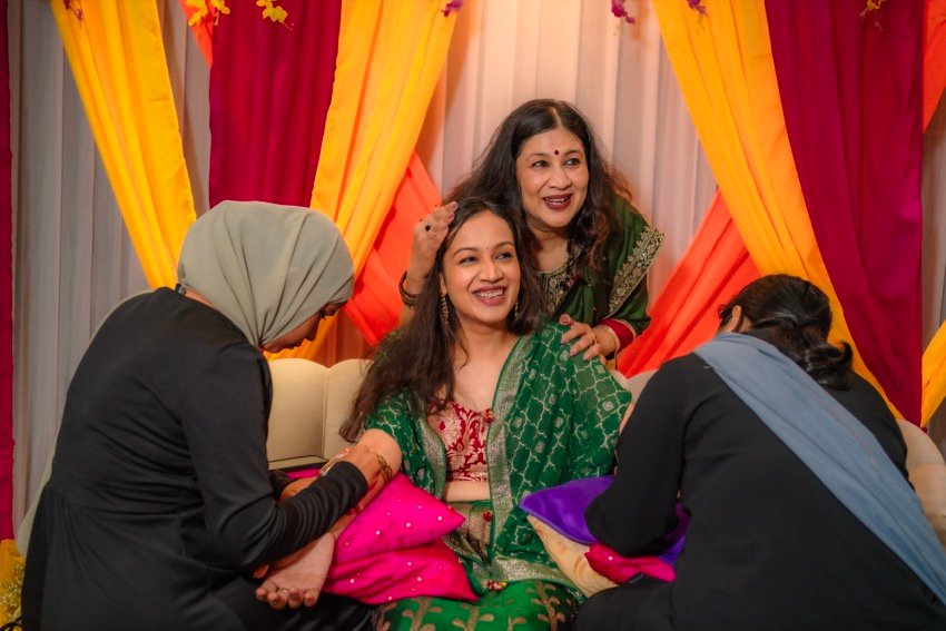 Achaman and Saumya — the mehendi