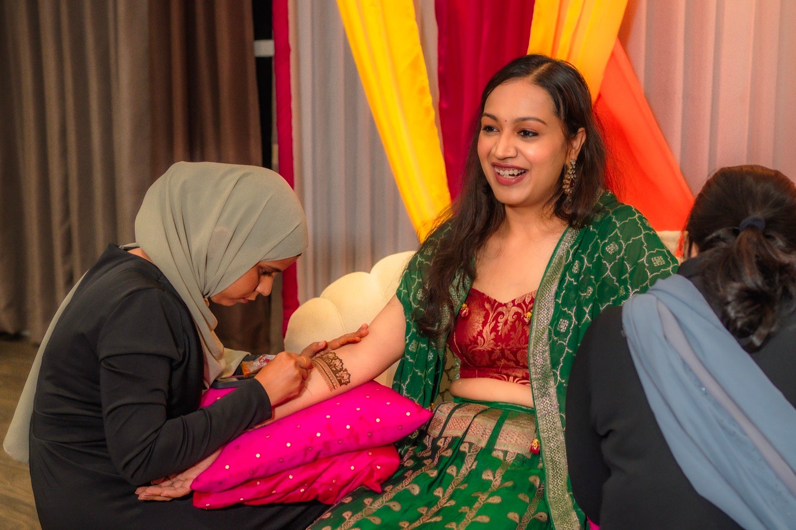 Achaman and Saumya — the mehendi