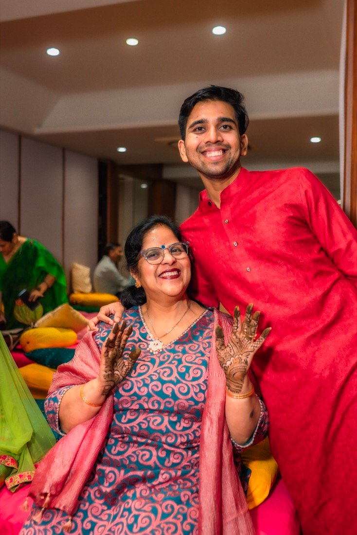 Achaman and Saumya — the mehendi