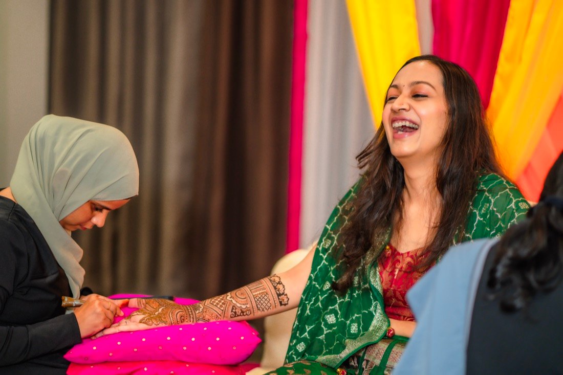 Achaman and Saumya — the mehendi