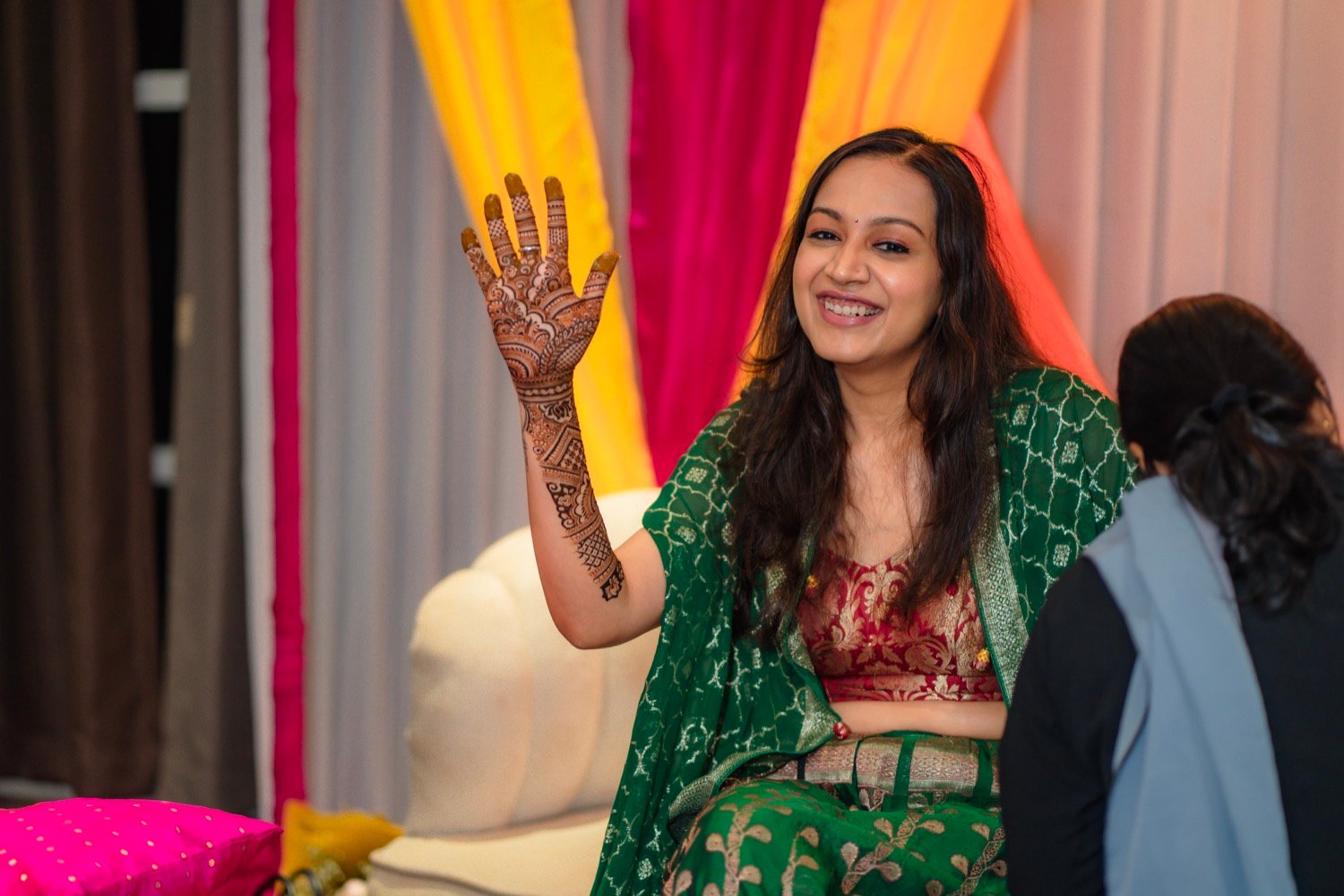 Achaman and Saumya — the mehendi
