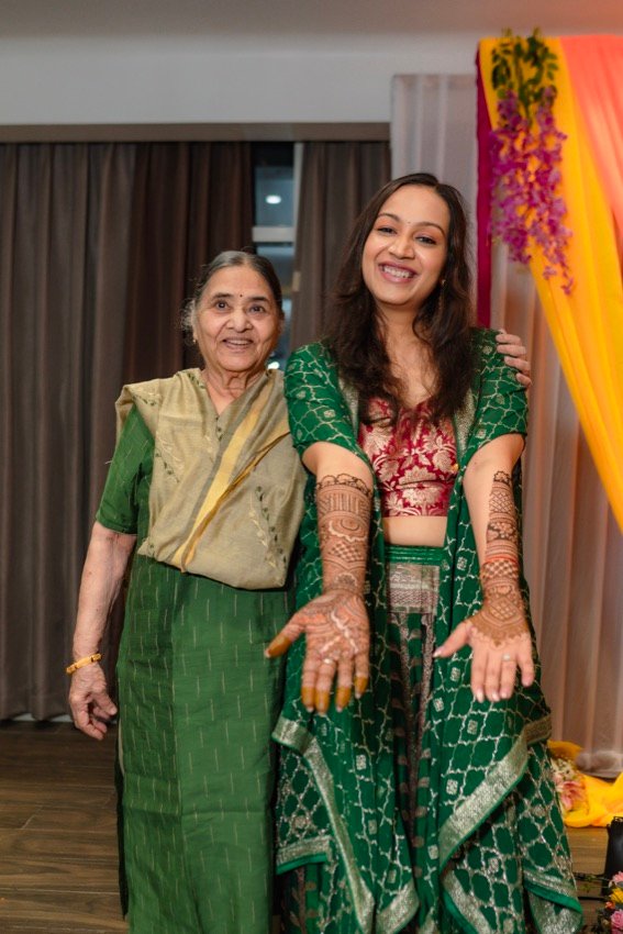 Achaman and Saumya — the mehendi