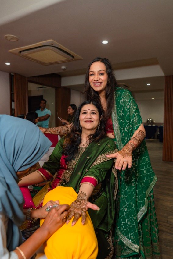 Achaman and Saumya — the mehendi