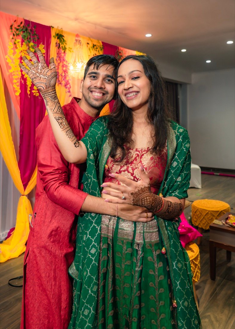 Achaman and Saumya — the mehendi