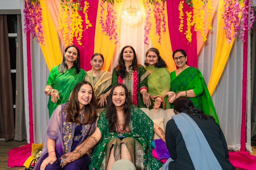 Achaman and Saumya — the mehendi