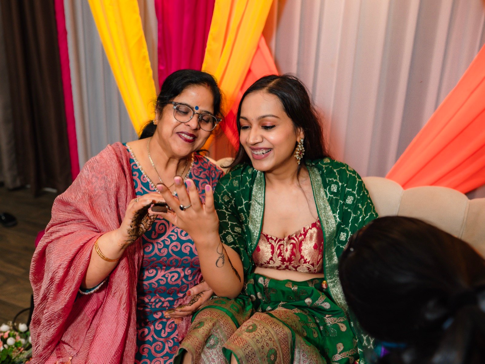 Achaman and Saumya — the mehendi