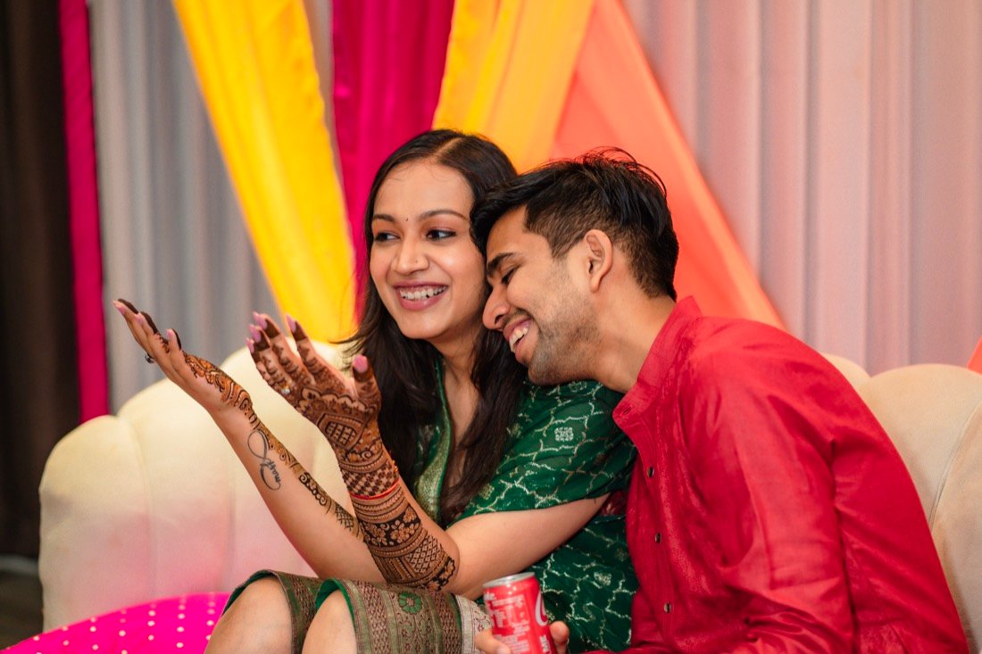 Achaman and Saumya — the mehendi