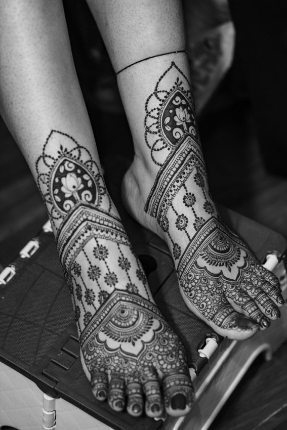 Achaman and Saumya — the mehendi