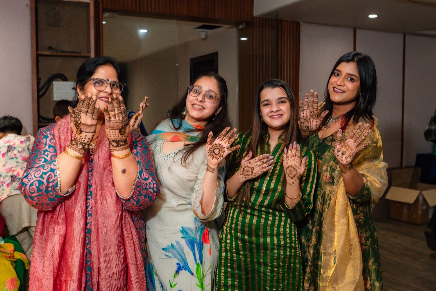 Achaman and Saumya — the mehendi