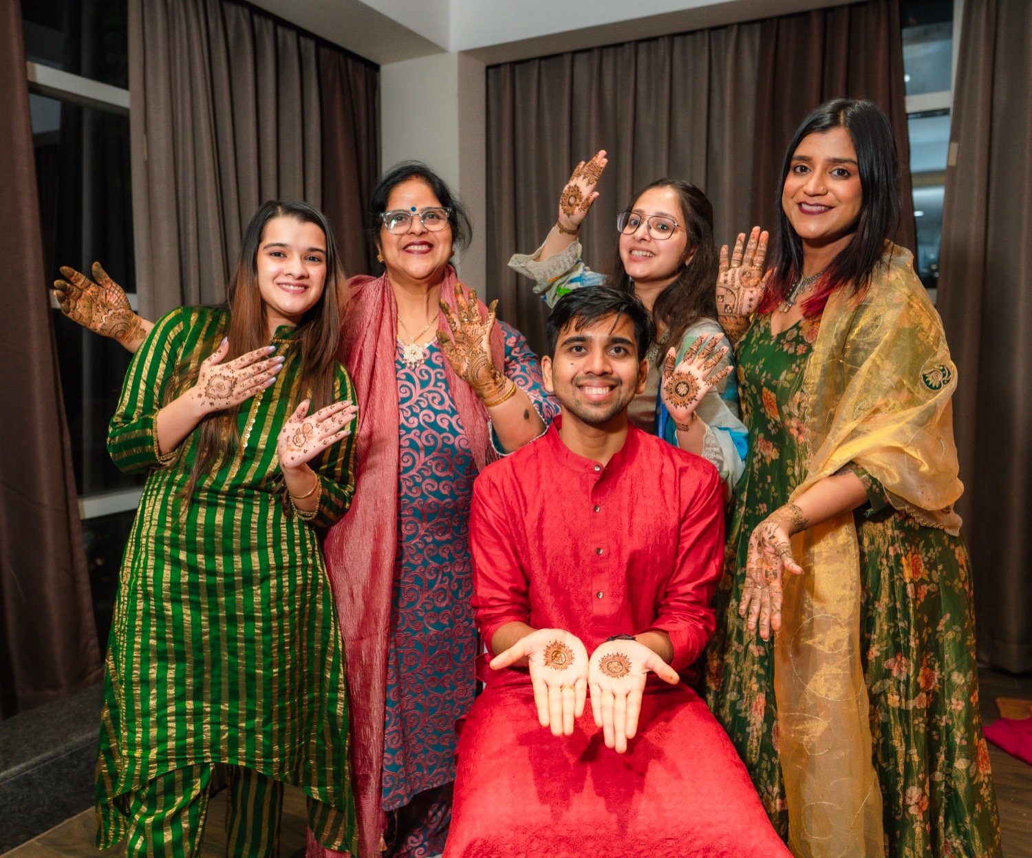 Achaman and Saumya — the mehendi
