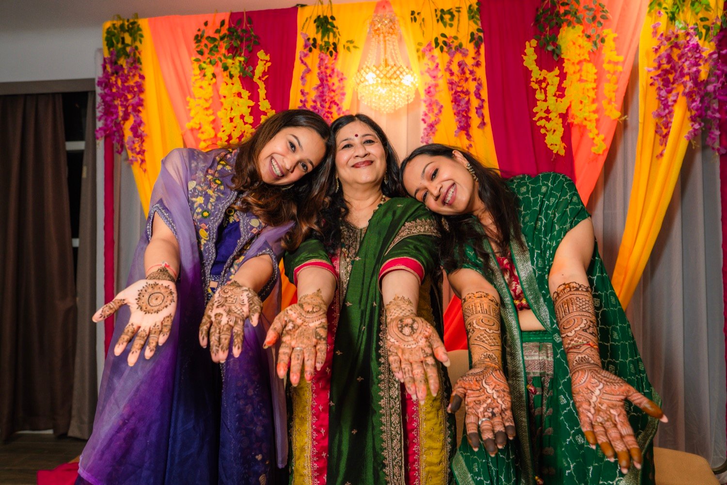 Achaman and Saumya — the mehendi