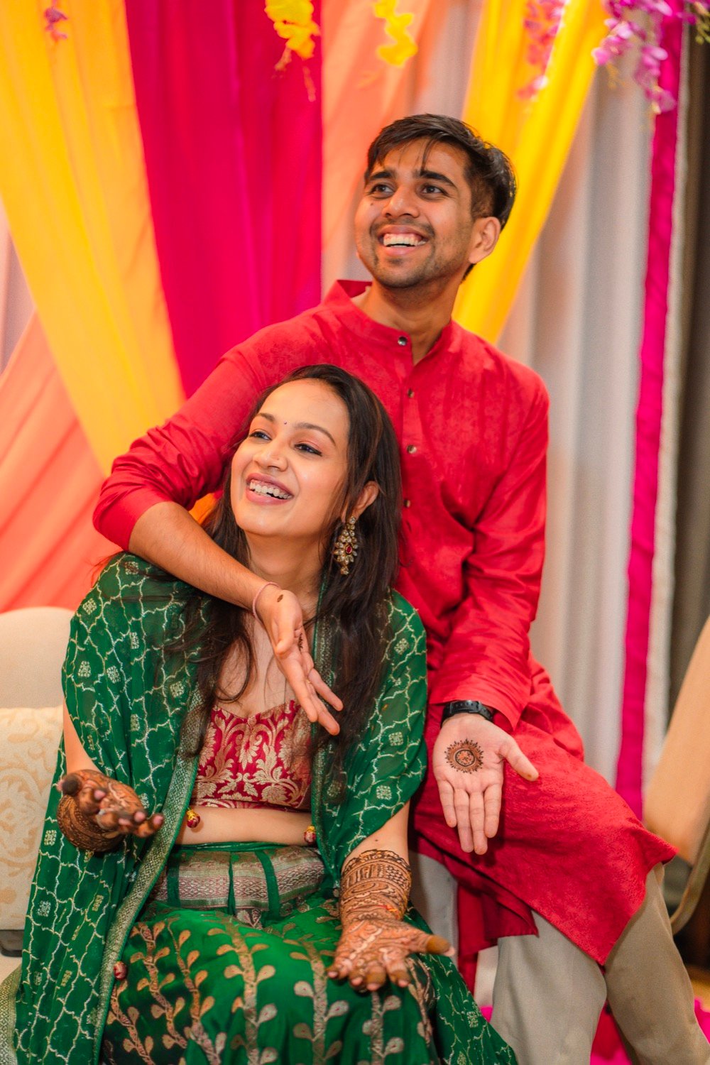 Achaman and Saumya — the mehendi